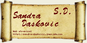 Sandra Dašković vizit kartica